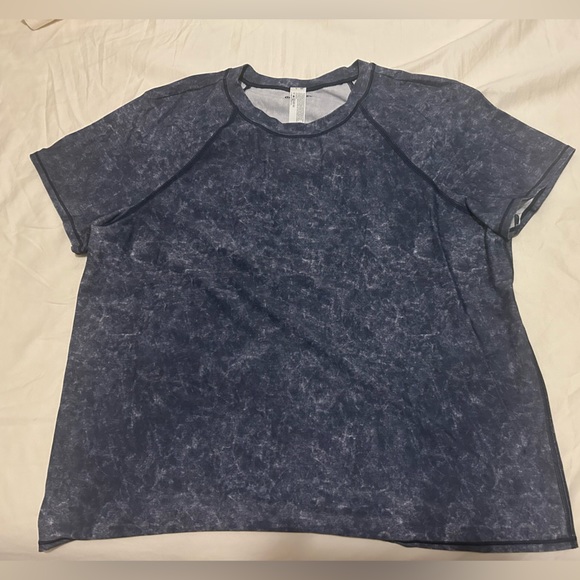 lululemon athletica Tops - lululemon athletica Navy Mineral Wash Short Sleeve Tee